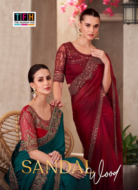Sandalwood 15 By Tfh Fancy Sarees Wholesale In India